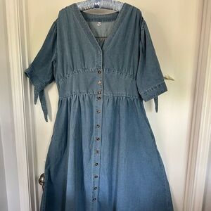 Denim Blue Maxi Dress